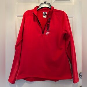 Unisex Kids Large (12) Red Quarter-Zip Detroit Red Wings Pullover